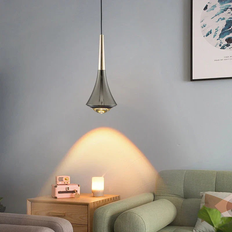 Elegant smal LED pendellampa modern minimalistisk design