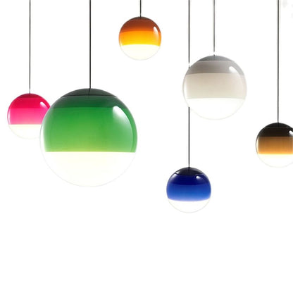 Modern färgglad glasboll pendellampa för matsal, vardagsrum och hotell