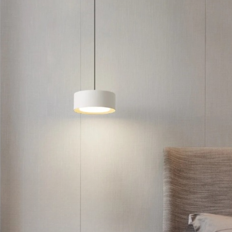 Modern rund akryl taklampa med aluminiumram och LED för sovrum kök matsal