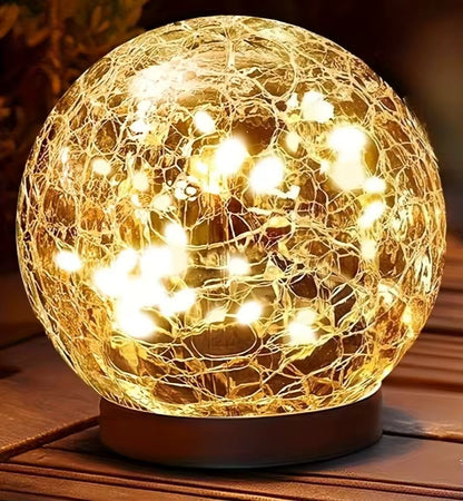 Lumiorb | Solar spruckna glas klotlampor IP65 för uteplats, trädgård och gård
