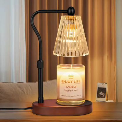 Nordlume | Nordisk glas ljusvärmare lampa med timerfunktion och dimning