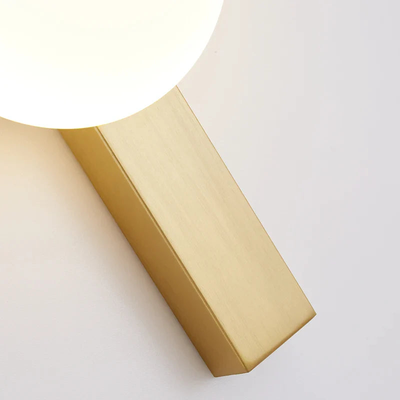 Modern vägglampa med rund LED-belysning för sovrum och vardagsrum