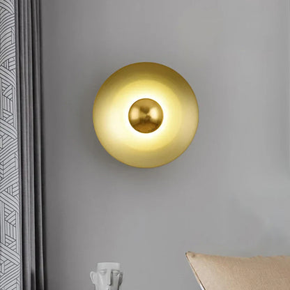 Macaroon vägglampa – modern rund LED-lampa i nordisk stil för sovrum och vardagsrum