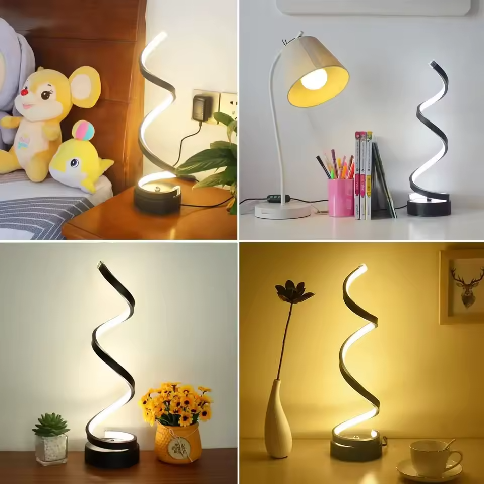 Lumira | Dimbar LED-bordslampa i spiraldesign med modern och elegant stil