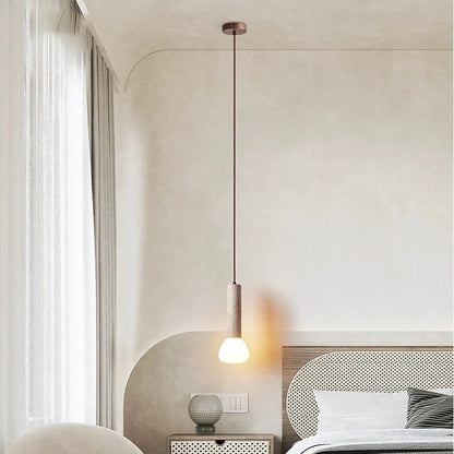 Modern LED pendellampa i sten minimalistisk design
