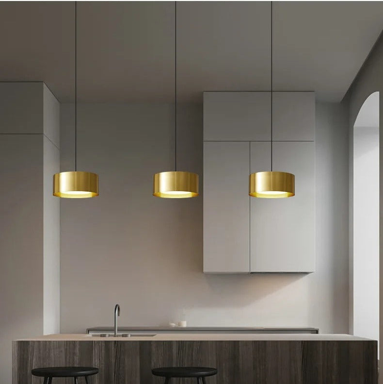 Modern rund akryl taklampa med aluminiumram och LED för sovrum kök matsal