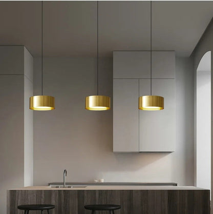 Modern rund akryl taklampa med aluminiumram och LED för sovrum kök matsal