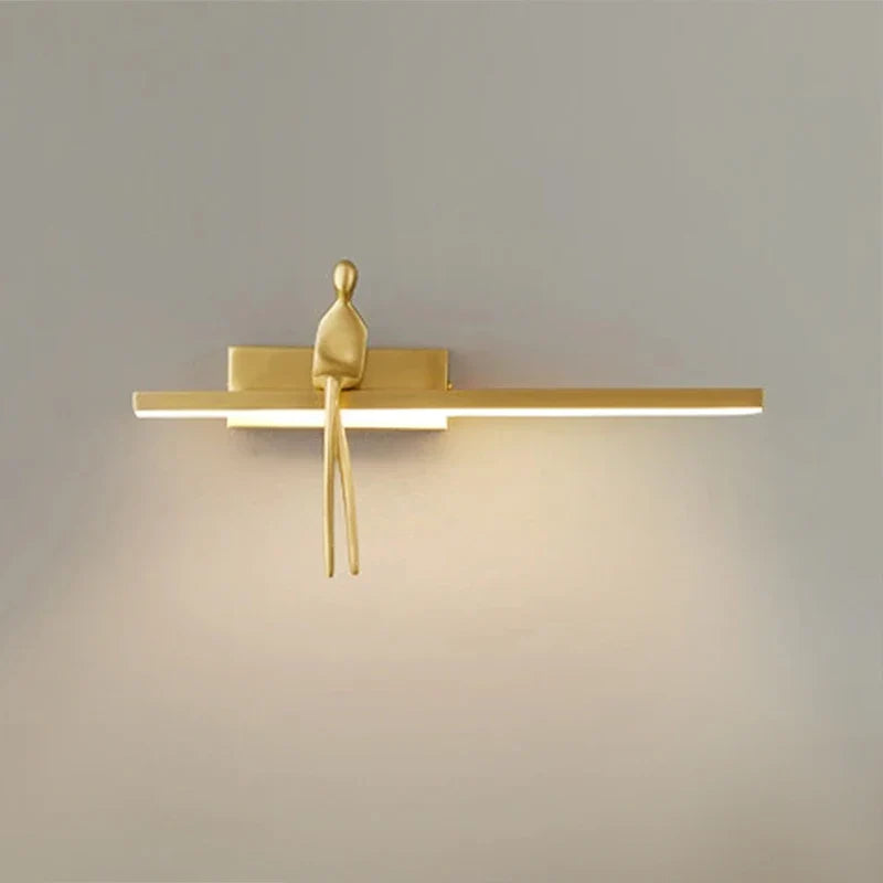 Lyxig nordisk vägglampa i koppar med italiensk minimalistisk design