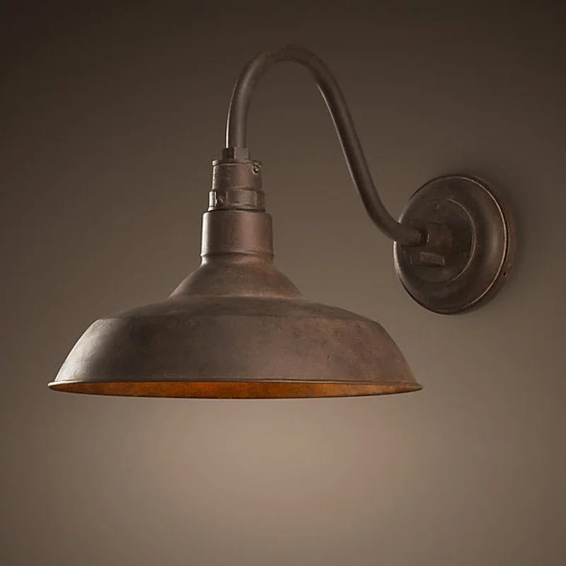 Retro industriell vägglampa – rustik vintagebelysning för inomhus och utomhus