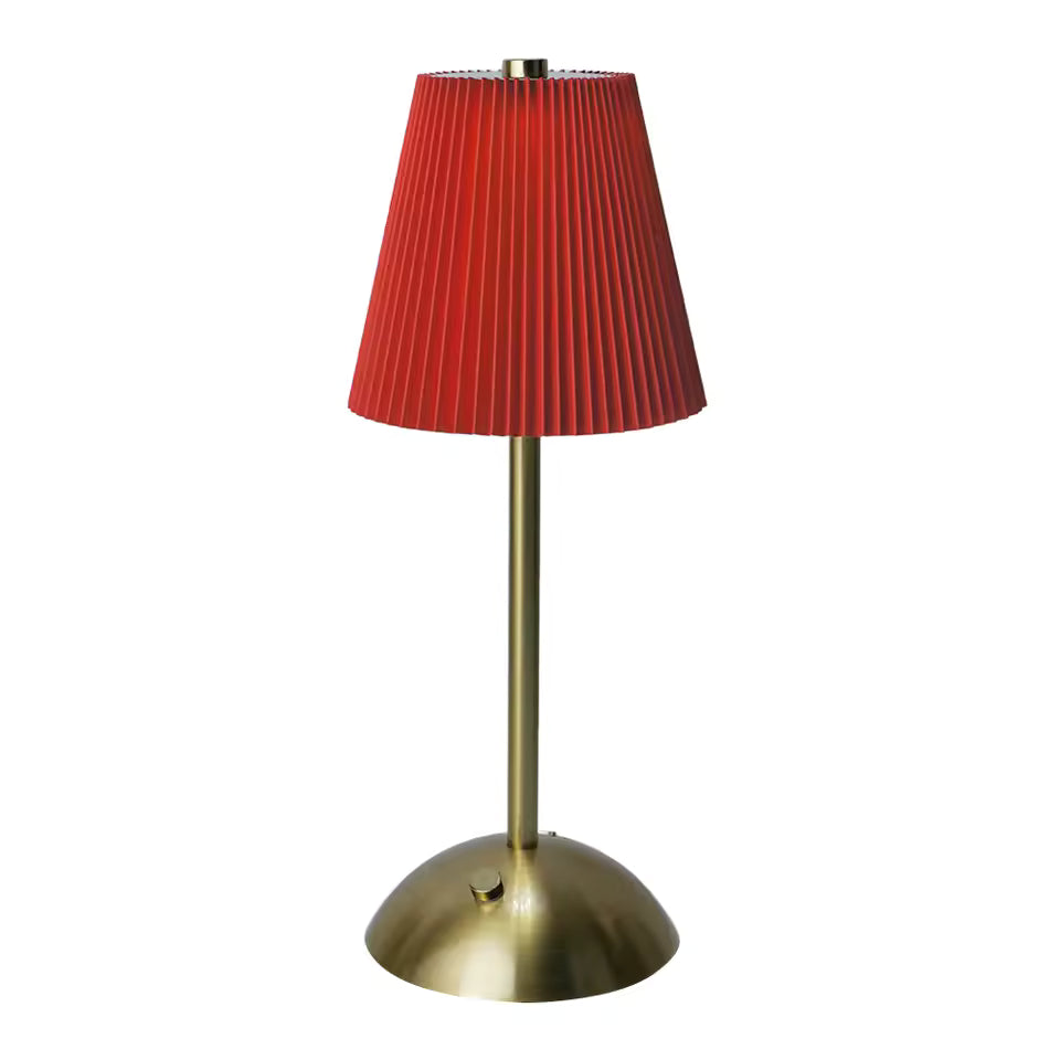 Lumefold | Sladdlös uppladdningsbar USB bordslampa med veckad skärm – portabel