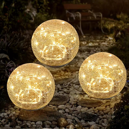 Lumiorb | Solar spruckna glas klotlampor IP65 för uteplats, trädgård och gård