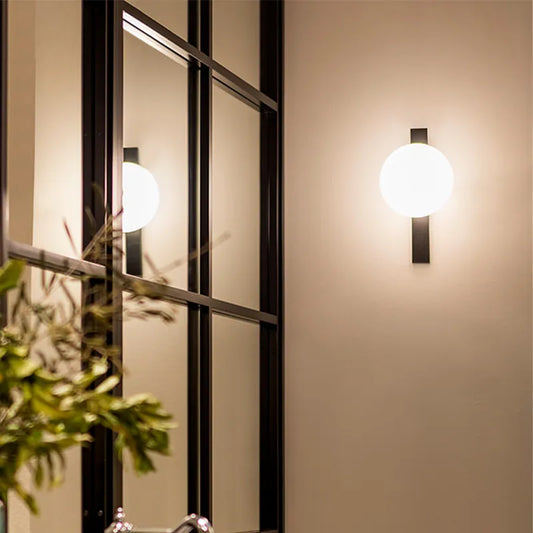 Modern vägglampa med rund LED-belysning för sovrum och vardagsrum