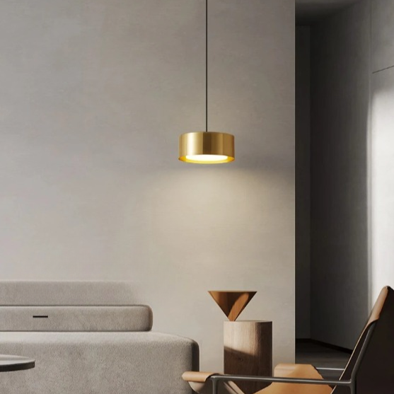 Modern rund akryl taklampa med aluminiumram och LED för sovrum kök matsal