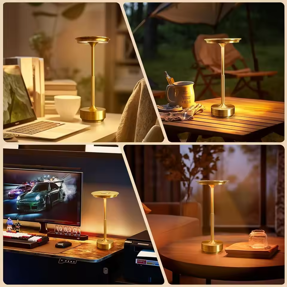 Lumo | Modern trådlös bordslampa i aluminium med elegant design