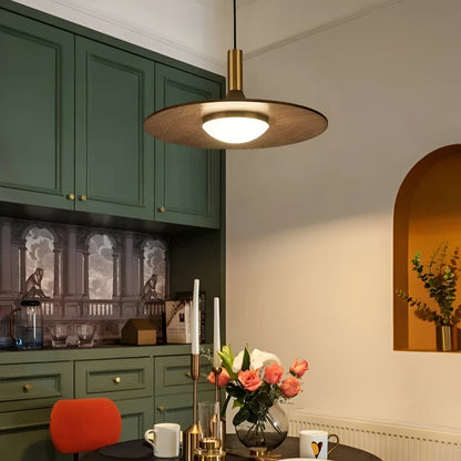 Nordisk takpendel i koppar med justerbar lampskärm för kök och vardagsrum