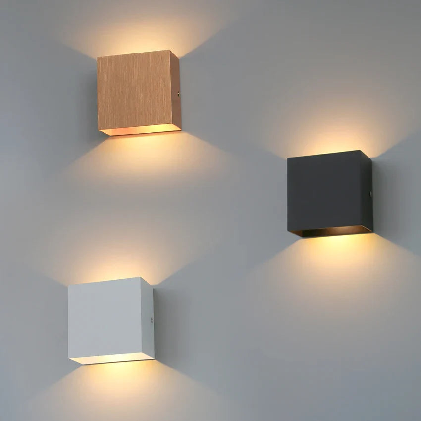 Modern vägglampa i aluminium 6W LED – minimalistisk design för vardagsrum och sovrum