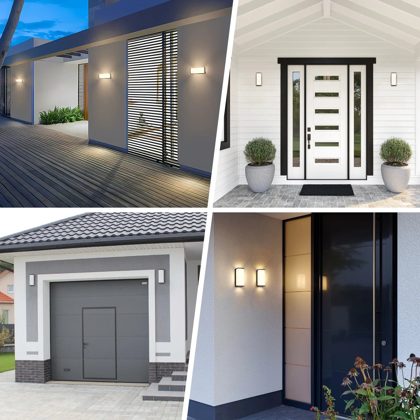 Modern LED-utomhuslampa i rektangulär design – vattentålig och energieffektiv