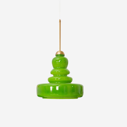Skulptural pendellampa i glas med modern design för kök matsal och vardagsrum