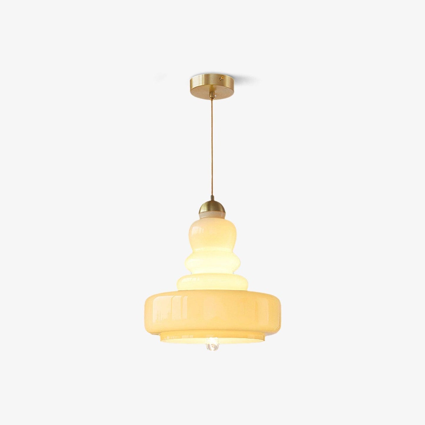Skulptural pendellampa i glas med modern design för kök matsal och vardagsrum
