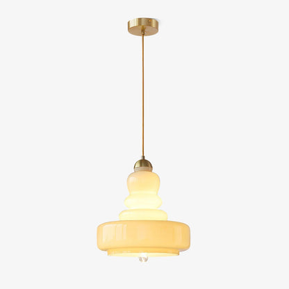 Skulptural pendellampa i glas med modern design för kök matsal och vardagsrum