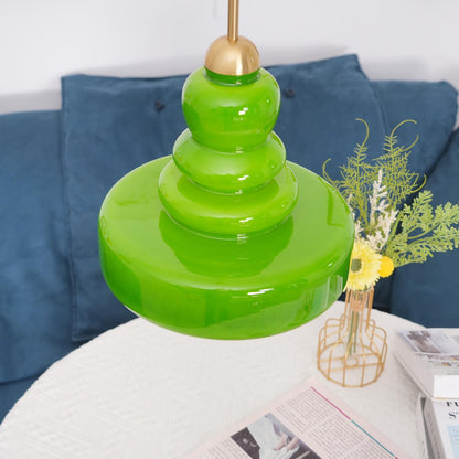 Skulptural pendellampa i glas med modern design för kök matsal och vardagsrum