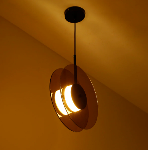 Postmodern glas och metall taklampa med LED och justerbar höjd för kök matsal vardagsrum