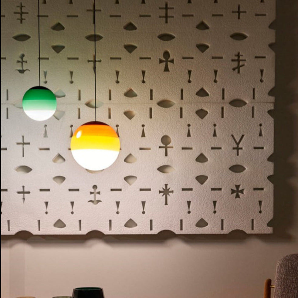 Modern färgglad glasboll pendellampa för matsal, vardagsrum och hotell