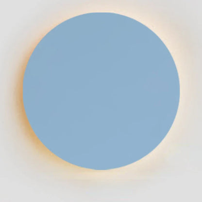 Minimalistisk LED-vägglampa i metall med cirkulär design