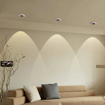 Travertin Infälld LED-Spotlight – Minimalistisk Takspot i Naturlig Sten