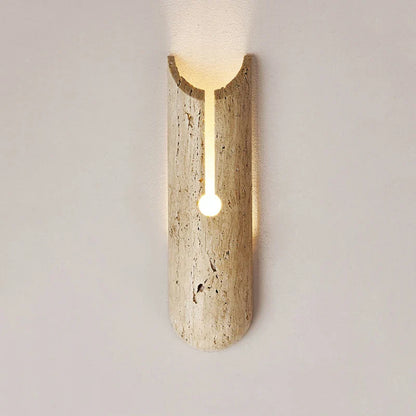 Wabi Sabi Vägglampa i Naturlig Sten – Japanskinspirerad Minimalism