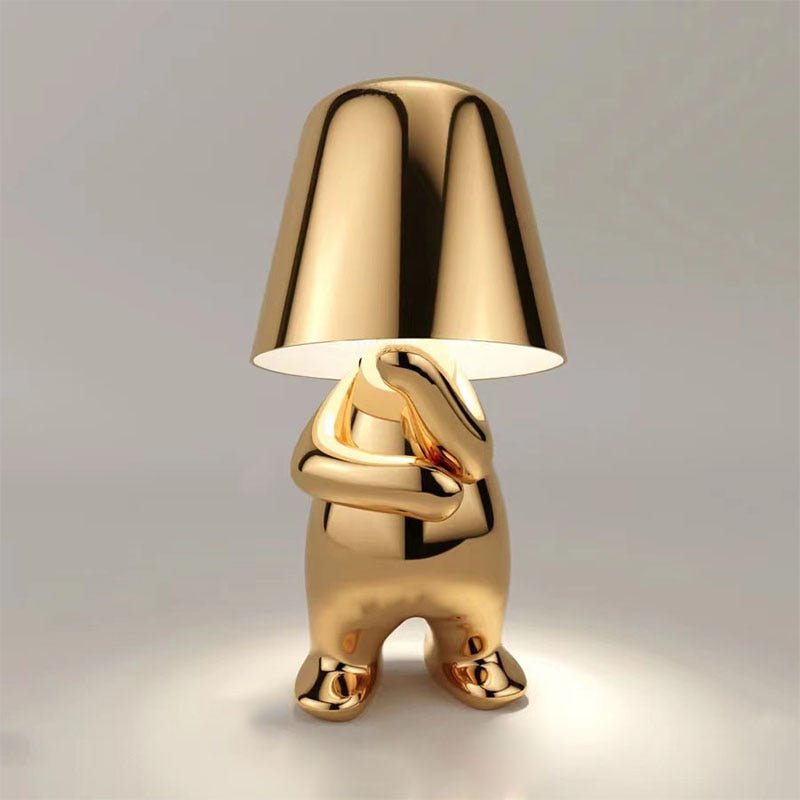 Unik dekorativ bordslampa i figurdesign LED i guld eller silver