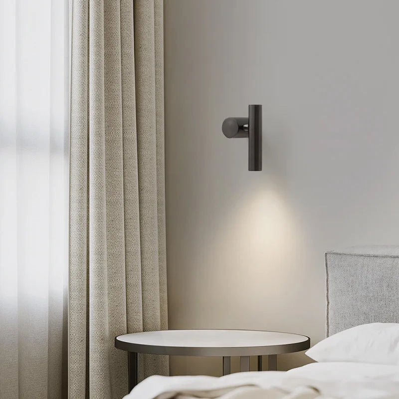 Modern vägglampa i koppar med LED för sovrum och arbetsrum