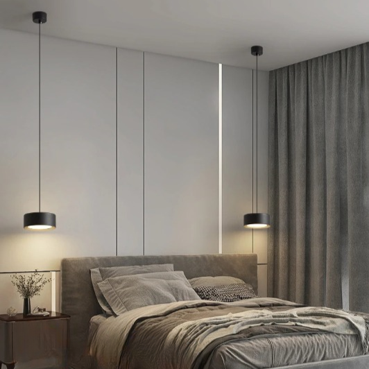 Modern rund akryl taklampa med aluminiumram och LED för sovrum kök matsal