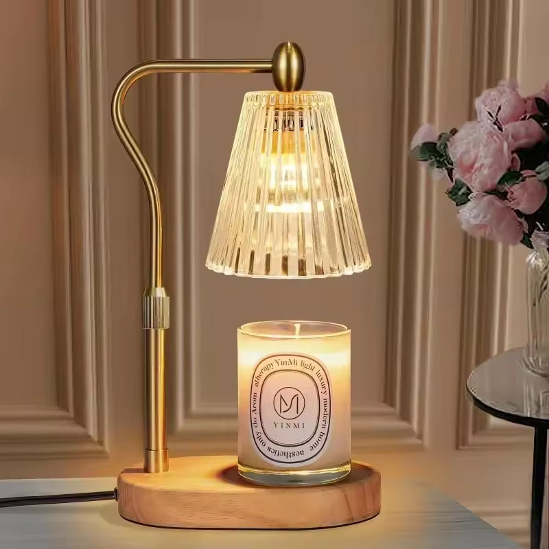 Nordlume | Nordisk glas ljusvärmare lampa med timerfunktion och dimning