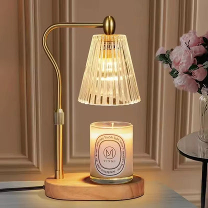 Nordlume | Nordisk glas ljusvärmare lampa med timerfunktion och dimning