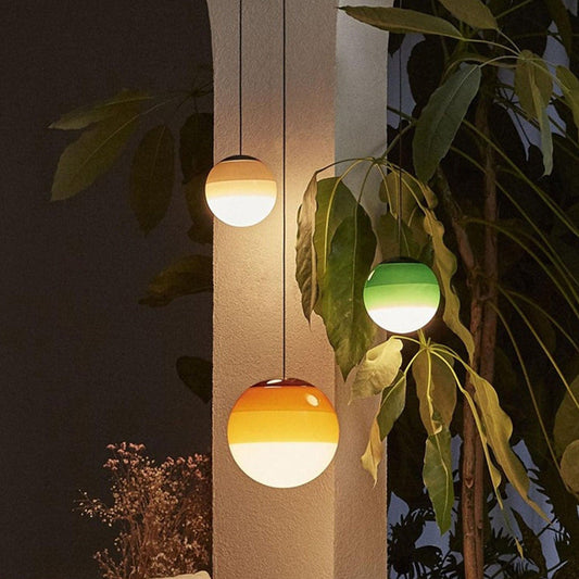 Modern färgglad glasboll pendellampa för matsal, vardagsrum och hotell