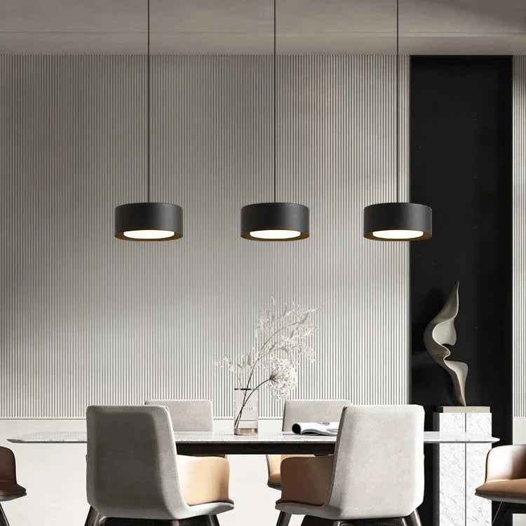 Modern rund akryl taklampa med aluminiumram och LED för sovrum kök matsal