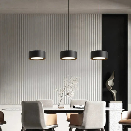 Modern rund akryl taklampa med aluminiumram och LED för sovrum kök matsal