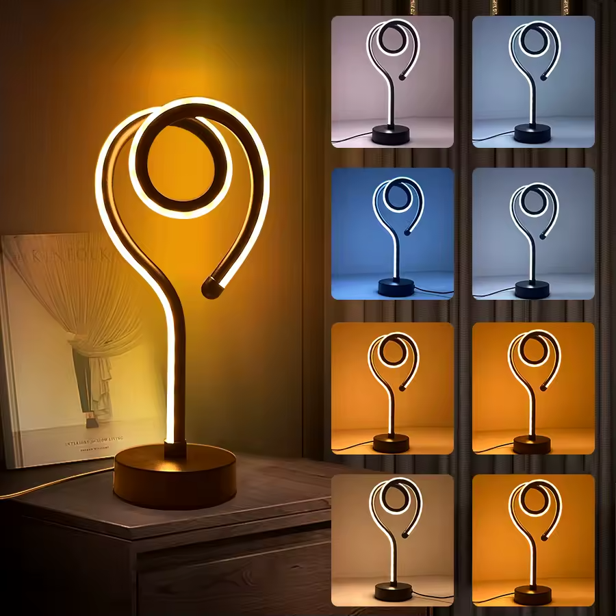 Rivilo | LED-bordslampa med RGB-vågeffekt och smidig touchkontroll