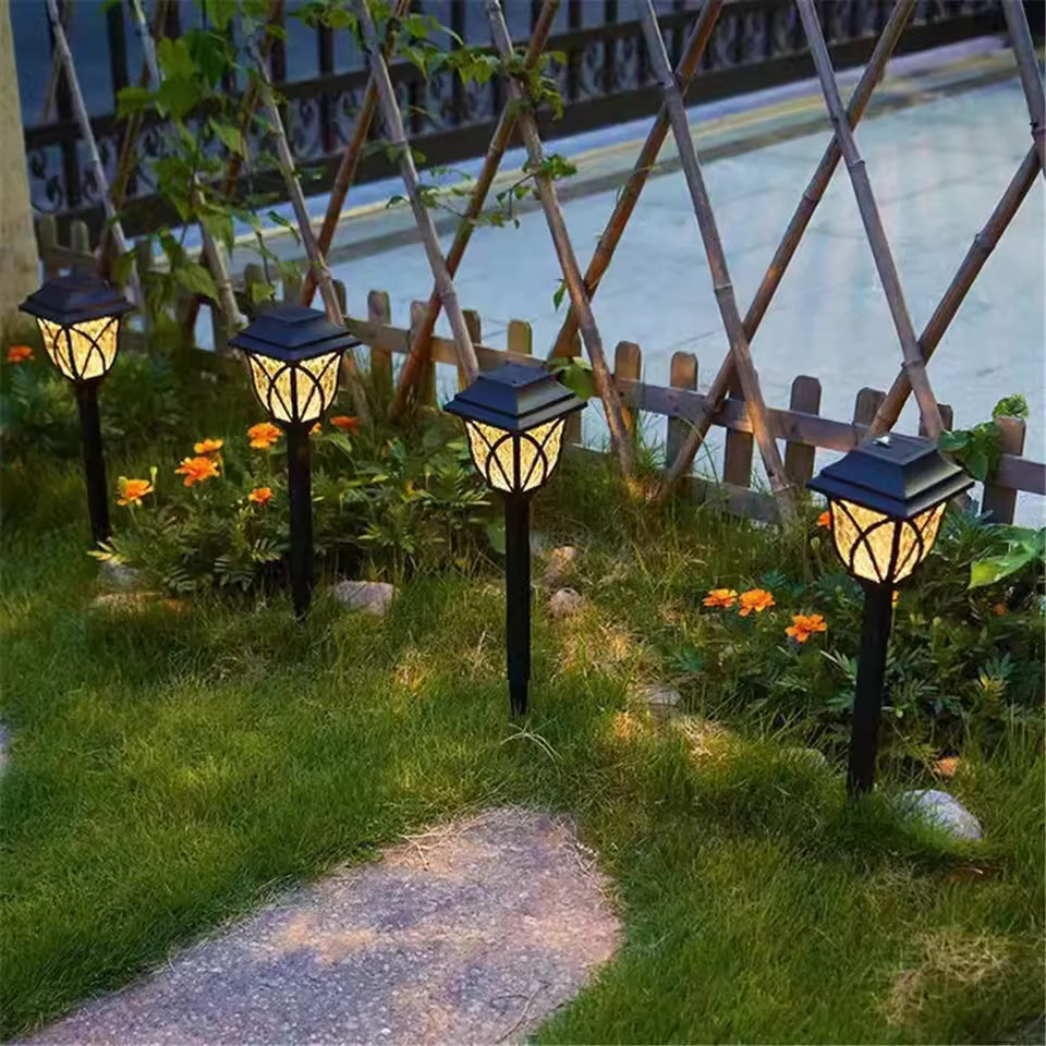 Raypath | Solar LED trädgårds- och gångvägslampa för gård, uteplats och landskap (2-pack)