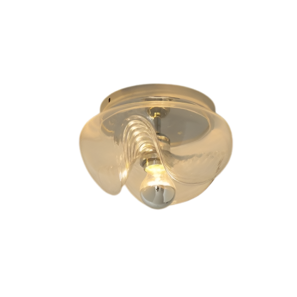 Bauhaus Taklampa i Fransk Vintage Stil – Mässingsfärgad Glasplafond för Kök, Sovrum och Matsal