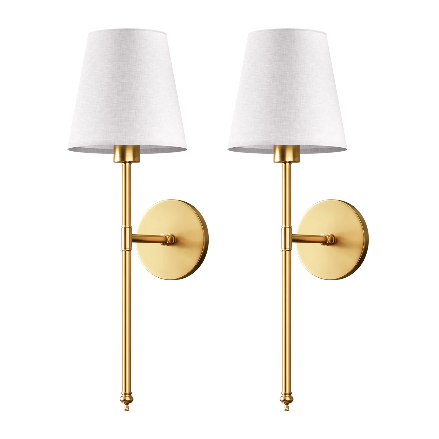 Lumivue | Nordisk vägglampa med tygskärm – (set om 2) för stilren heminredning