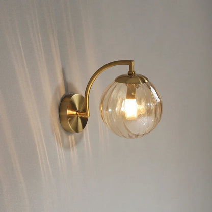 Modern vägglampa i glas och metall med LED för sovrum vardagsrum matsal