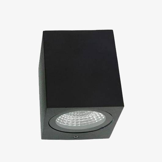 Modern vägglampa i aluminium med LED-ljus uppåt och nedåt IP65