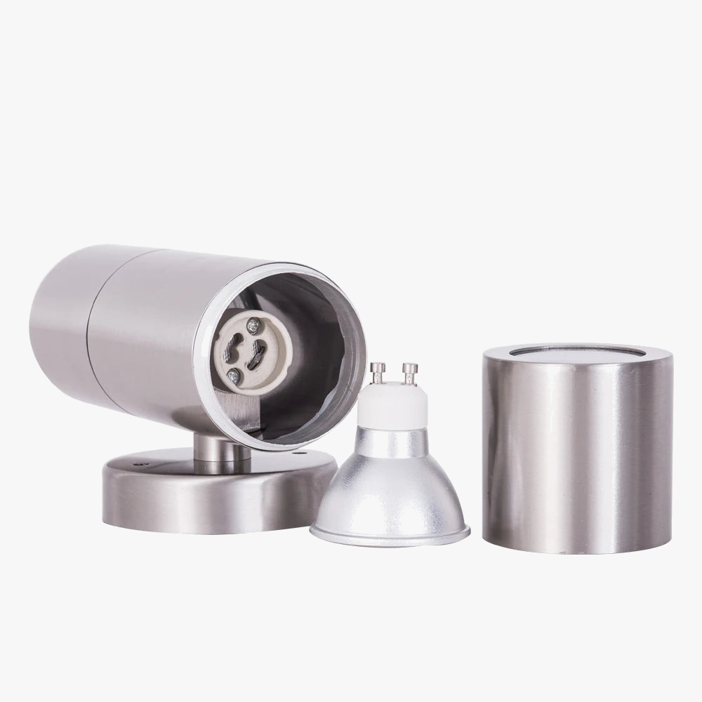 Vägglampa i rostfritt stål IP65 – dubbelriktad LED-belysning för utomhusbruk