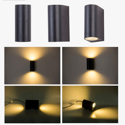 Vattentät LED vägglampa i aluminium – för både inomhus och utomhusbruk