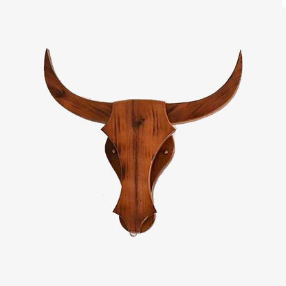 Vintage vägglampa i trä med hornformad design LED