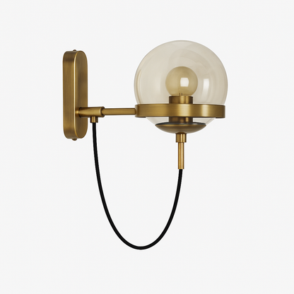 Vägglampa LED i glas och metall med modern och stilren design