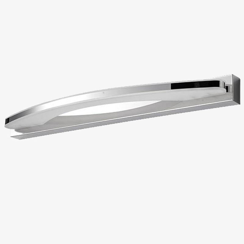 Långsmal vägglampa i stål och akryl med modern design