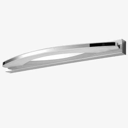 Långsmal vägglampa i stål och akryl med modern design